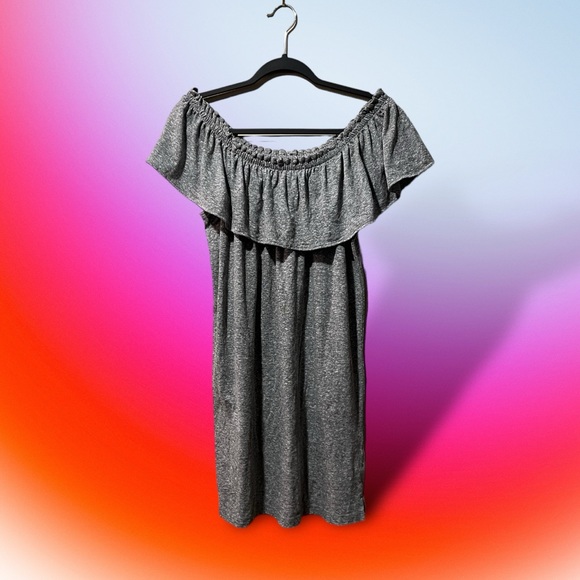 Current/Elliott Heather Grey On/Off Shoulder Mini Dress, super soft - Picture 10 of 10